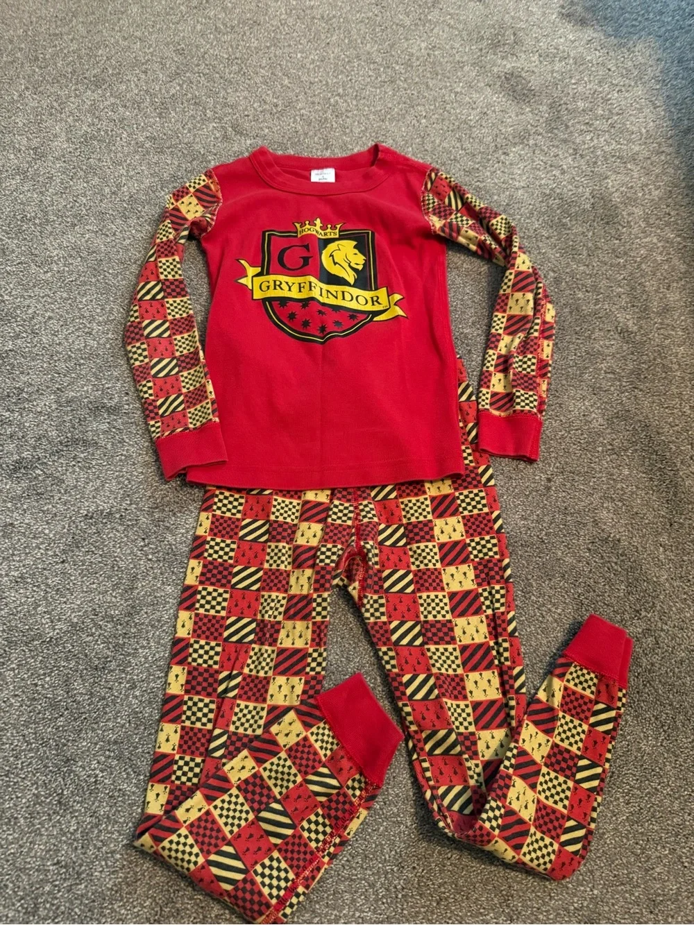 Hanna Andersson Harry Potter Gryffindor Pajama Set Sz 120cm